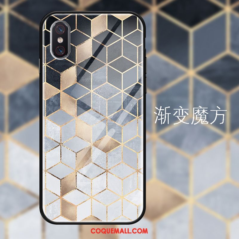 Étui Xiaomi Mi 8 Pro Incassable Business Dégradé, Coque Xiaomi Mi 8 Pro Modèle Fleurie Petit Beige