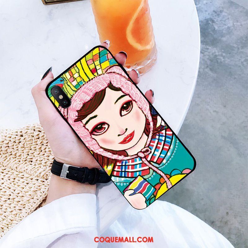 Étui Xiaomi Mi 8 Pro Jeunesse Téléphone Portable Rose, Coque Xiaomi Mi 8 Pro Tout Compris Créatif Beige