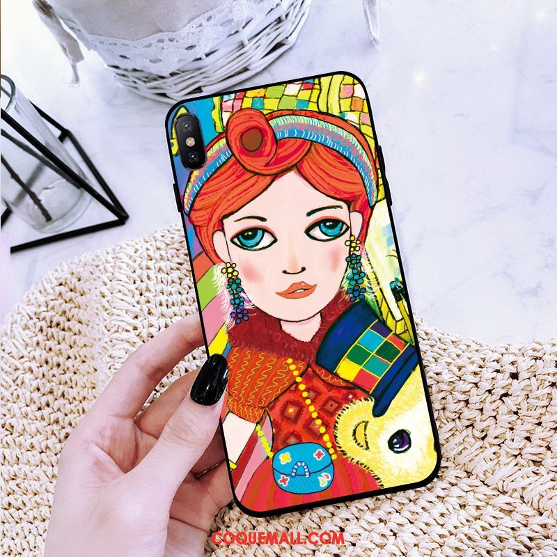 Étui Xiaomi Mi 8 Pro Jeunesse Téléphone Portable Rose, Coque Xiaomi Mi 8 Pro Tout Compris Créatif Beige