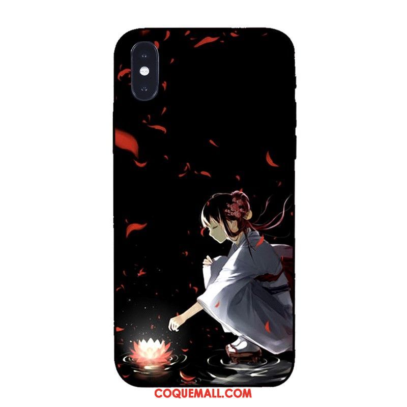 Étui Xiaomi Mi 8 Pro Longue Modèle Fleurie Style Chinois, Coque Xiaomi Mi 8 Pro Silicone Vent Beige