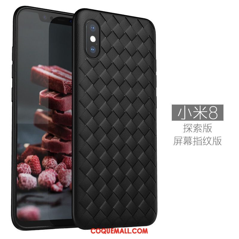 Étui Xiaomi Mi 8 Pro Modèle Fleurie Fluide Doux Refroidissement, Coque Xiaomi Mi 8 Pro Respirant Petit Braun Beige