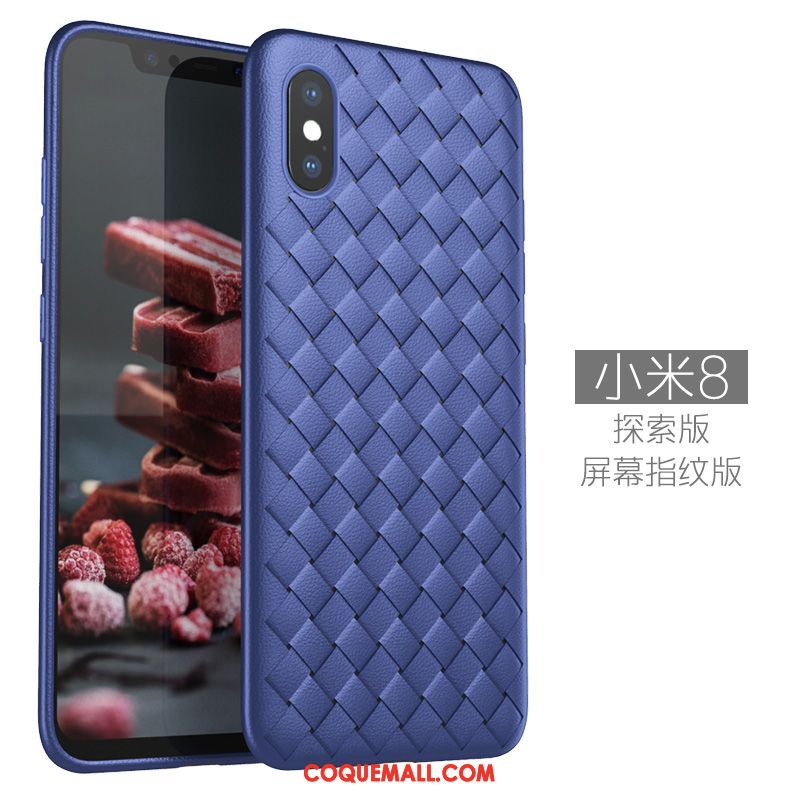 Étui Xiaomi Mi 8 Pro Modèle Fleurie Fluide Doux Refroidissement, Coque Xiaomi Mi 8 Pro Respirant Petit Braun Beige