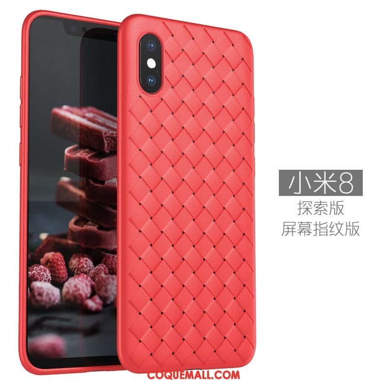 Étui Xiaomi Mi 8 Pro Modèle Fleurie Fluide Doux Refroidissement, Coque Xiaomi Mi 8 Pro Respirant Petit Braun Beige