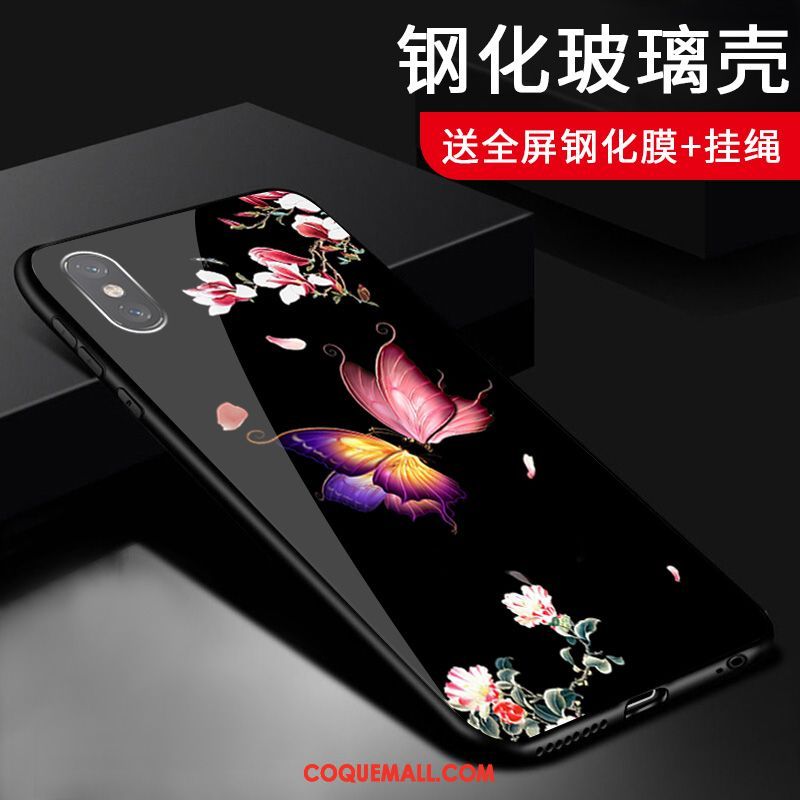 Étui Xiaomi Mi 8 Pro Modèle Fleurie Haute Téléphone Portable, Coque Xiaomi Mi 8 Pro Petit Rose Beige