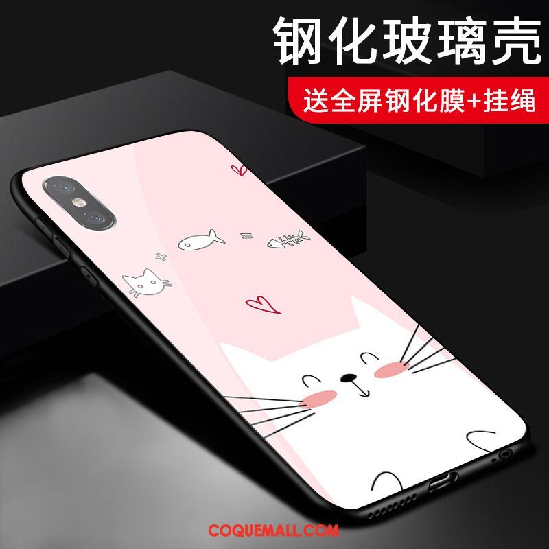 Étui Xiaomi Mi 8 Pro Modèle Fleurie Haute Téléphone Portable, Coque Xiaomi Mi 8 Pro Petit Rose Beige