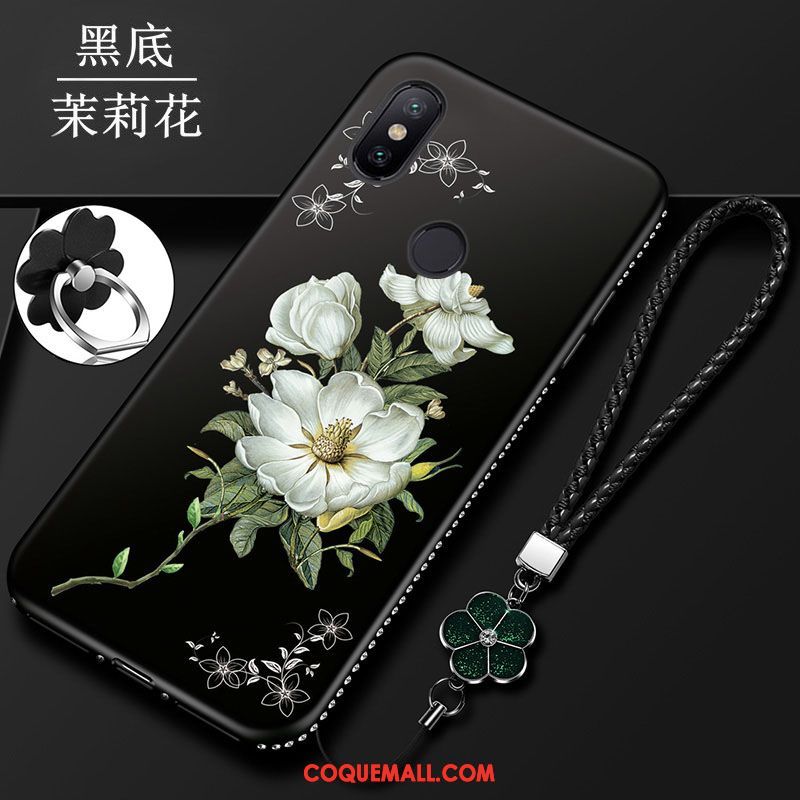 Étui Xiaomi Mi 8 Pro Net Rouge Petit Fluide Doux, Coque Xiaomi Mi 8 Pro Jeunesse Modèle Fleurie Beige