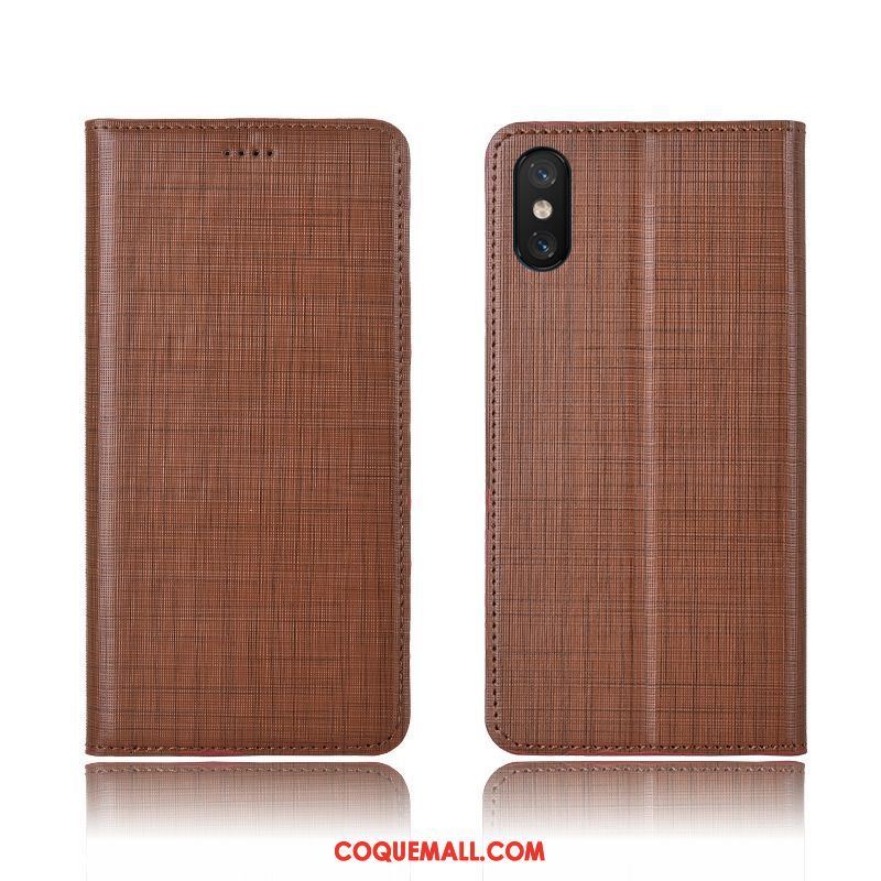 Étui Xiaomi Mi 8 Pro Noir Jeunesse Étui En Cuir, Coque Xiaomi Mi 8 Pro Tout Compris Protection Beige