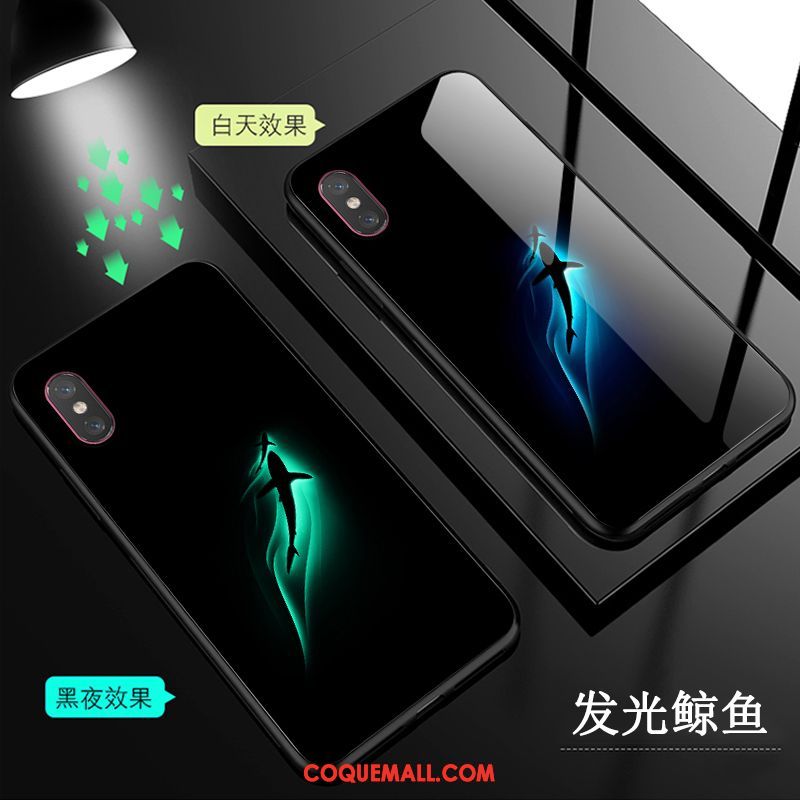 Étui Xiaomi Mi 8 Pro Noir Modèle Fleurie Verre, Coque Xiaomi Mi 8 Pro Transparent Petit Beige