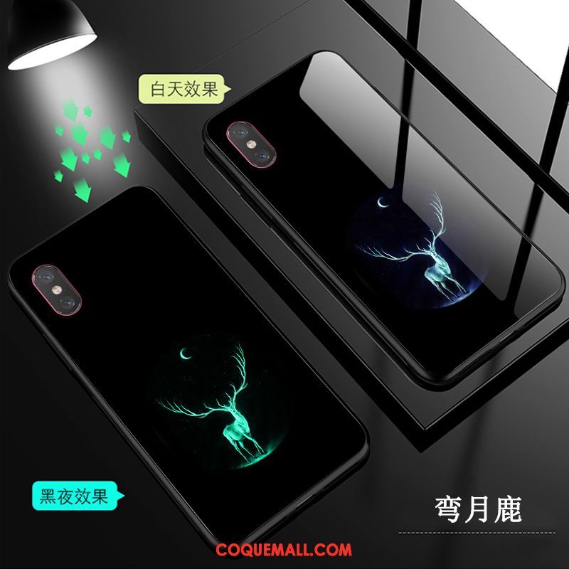 Étui Xiaomi Mi 8 Pro Noir Modèle Fleurie Verre, Coque Xiaomi Mi 8 Pro Transparent Petit Beige