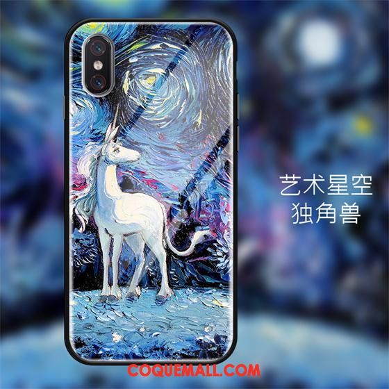 Étui Xiaomi Mi 8 Pro Ornements Suspendus Verre Abstrait, Coque Xiaomi Mi 8 Pro Jeunesse Bleu Marin Beige