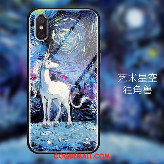 Étui Xiaomi Mi 8 Pro Ornements Suspendus Verre Abstrait, Coque Xiaomi Mi 8 Pro Jeunesse Bleu Marin Beige