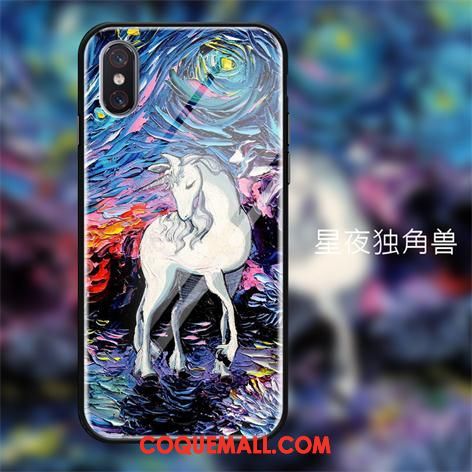 Étui Xiaomi Mi 8 Pro Ornements Suspendus Verre Abstrait, Coque Xiaomi Mi 8 Pro Jeunesse Bleu Marin Beige