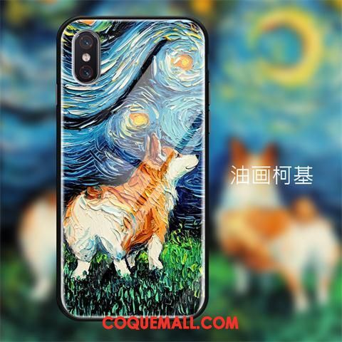 Étui Xiaomi Mi 8 Pro Ornements Suspendus Verre Abstrait, Coque Xiaomi Mi 8 Pro Jeunesse Bleu Marin Beige