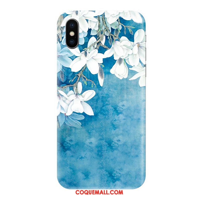 Étui Xiaomi Mi 8 Pro Petit Bleu Modèle Fleurie, Coque Xiaomi Mi 8 Pro Téléphone Portable Tout Compris Beige