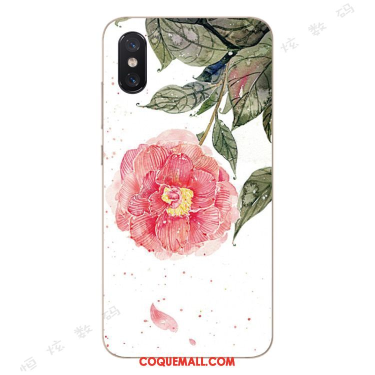 Étui Xiaomi Mi 8 Pro Petit Modèle Fleurie Fluide Doux, Coque Xiaomi Mi 8 Pro Tendance Jeunesse Beige