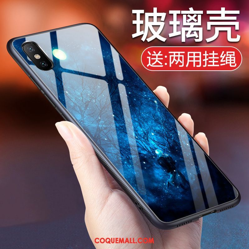 Étui Xiaomi Mi 8 Pro Petit Modèle Fleurie Téléphone Portable, Coque Xiaomi Mi 8 Pro Protection Personnalité Beige