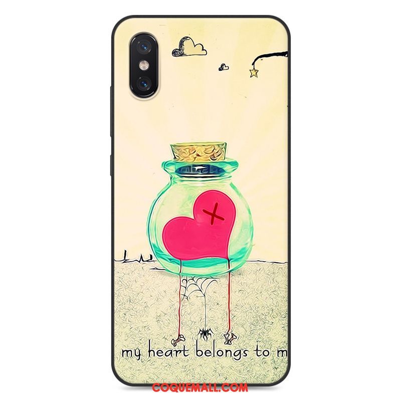 Étui Xiaomi Mi 8 Pro Silicone Créatif Incassable, Coque Xiaomi Mi 8 Pro Dessin Animé Petit Beige