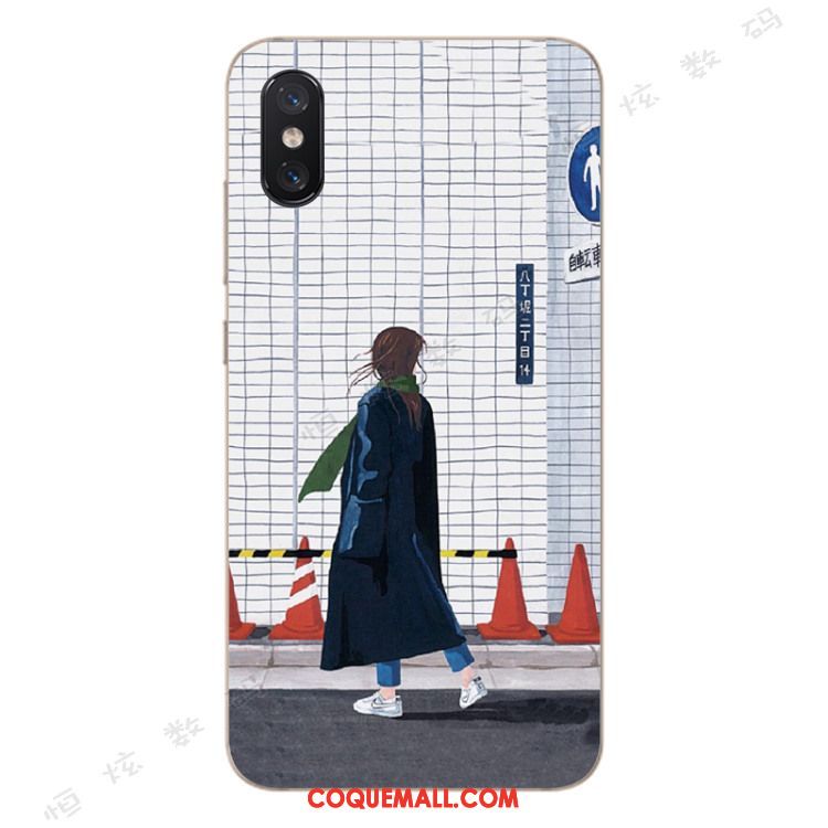 Étui Xiaomi Mi 8 Pro Silicone Modèle Fleurie Jeunesse, Coque Xiaomi Mi 8 Pro Personnalité Téléphone Portable Beige