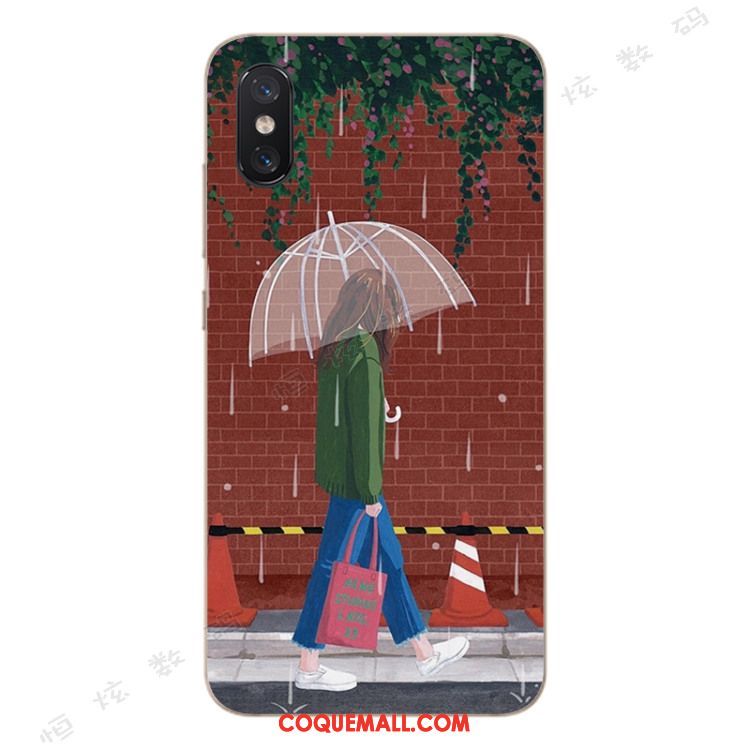 Étui Xiaomi Mi 8 Pro Silicone Modèle Fleurie Jeunesse, Coque Xiaomi Mi 8 Pro Personnalité Téléphone Portable Beige