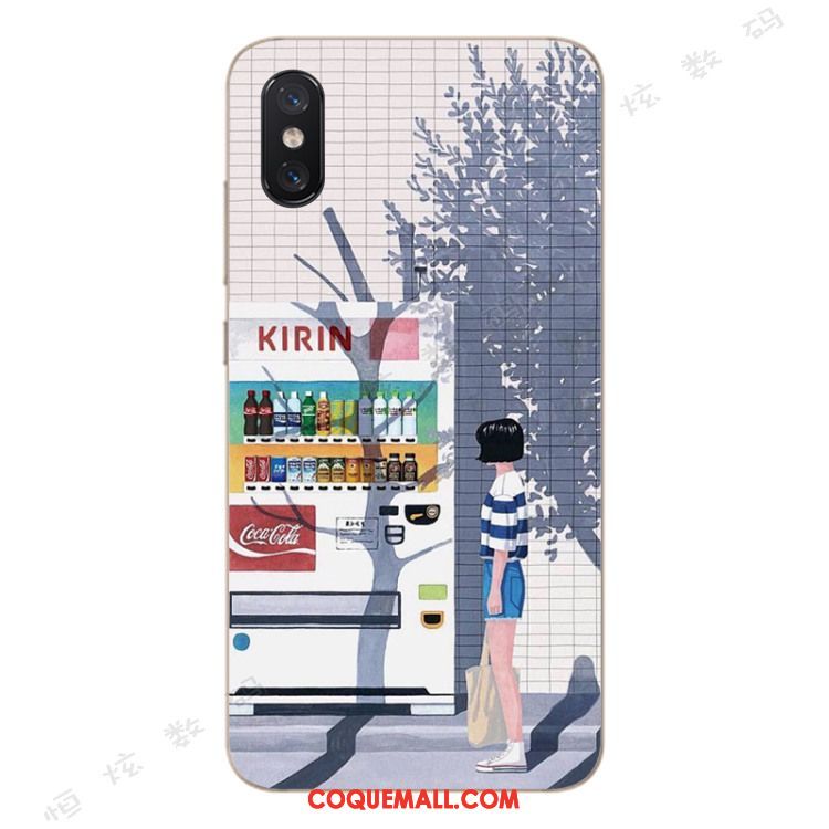 Étui Xiaomi Mi 8 Pro Silicone Modèle Fleurie Jeunesse, Coque Xiaomi Mi 8 Pro Personnalité Téléphone Portable Beige