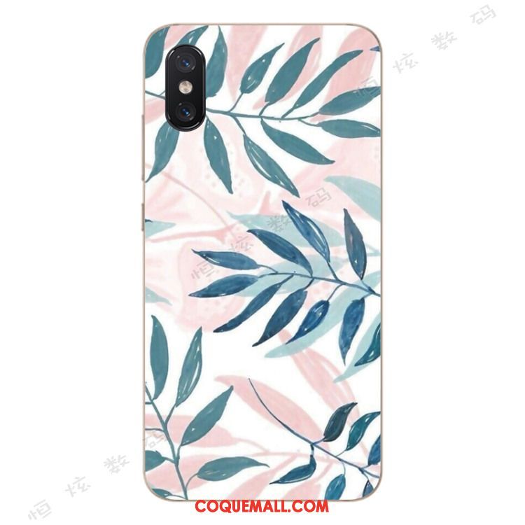 Étui Xiaomi Mi 8 Pro Silicone Modèle Fleurie Jeunesse, Coque Xiaomi Mi 8 Pro Vert Art Beige