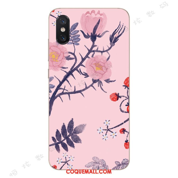 Étui Xiaomi Mi 8 Pro Silicone Modèle Fleurie Jeunesse, Coque Xiaomi Mi 8 Pro Vert Art Beige