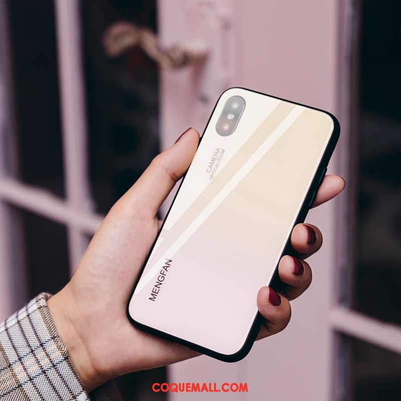 Étui Xiaomi Mi 8 Pro Tempérer Miroir Verre Trempé, Coque Xiaomi Mi 8 Pro Net Rouge Personnalité