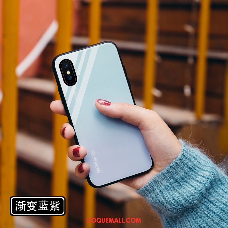 Étui Xiaomi Mi 8 Pro Tempérer Miroir Verre Trempé, Coque Xiaomi Mi 8 Pro Net Rouge Personnalité