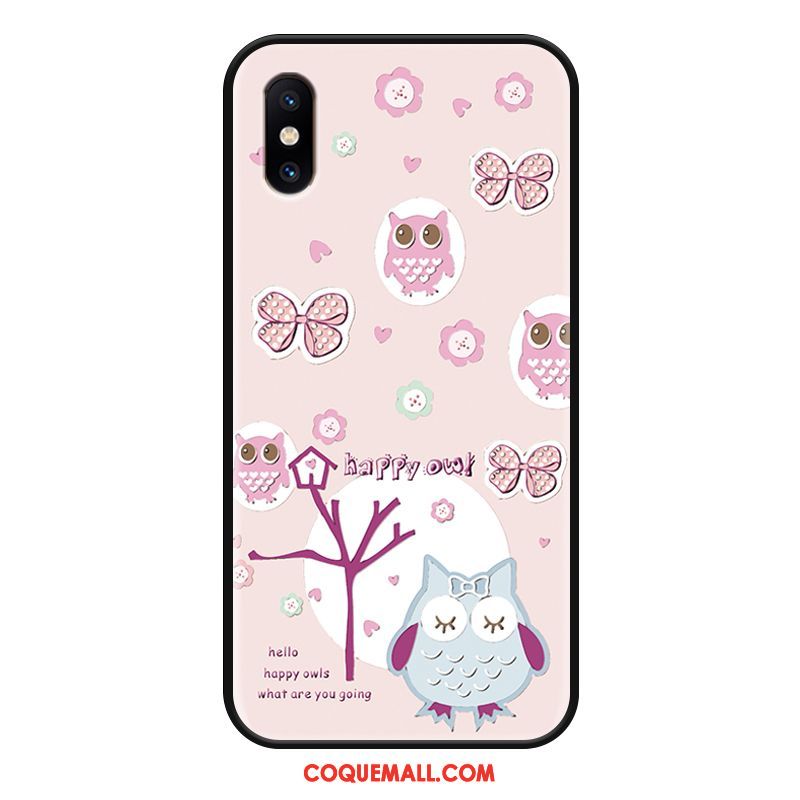 Étui Xiaomi Mi 8 Pro Téléphone Portable Protection Jeunesse, Coque Xiaomi Mi 8 Pro Petit Rose Beige