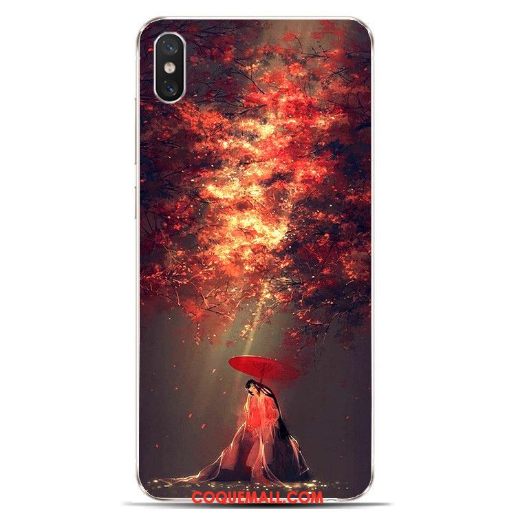 Étui Xiaomi Mi 8 Pro Téléphone Portable Silicone Modèle Fleurie, Coque Xiaomi Mi 8 Pro Fluide Doux Vert Beige