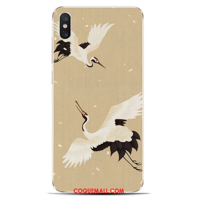 Étui Xiaomi Mi 8 Pro Téléphone Portable Style Chinois Petit, Coque Xiaomi Mi 8 Pro Silicone Protection Braun Beige