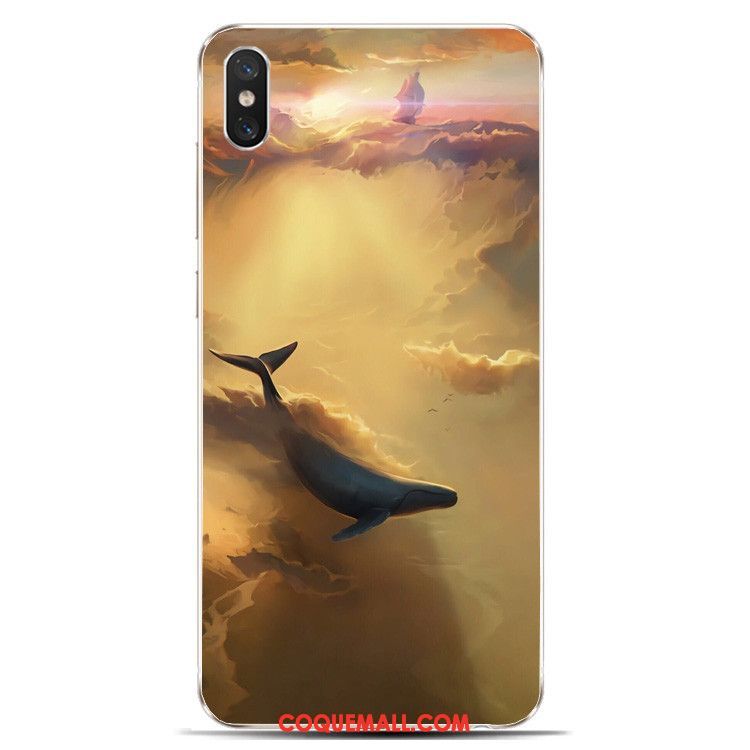 Étui Xiaomi Mi 8 Pro Téléphone Portable Style Chinois Petit, Coque Xiaomi Mi 8 Pro Silicone Protection Braun Beige