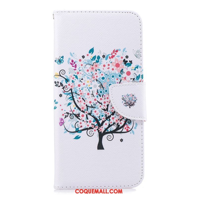 Étui Xiaomi Mi 8 Pro Étui En Cuir Blanc Tout Compris, Coque Xiaomi Mi 8 Pro Charmant Téléphone Portable