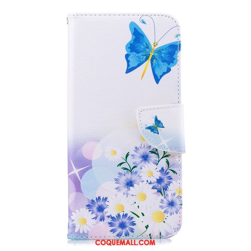 Étui Xiaomi Mi 8 Pro Étui En Cuir Blanc Tout Compris, Coque Xiaomi Mi 8 Pro Charmant Téléphone Portable