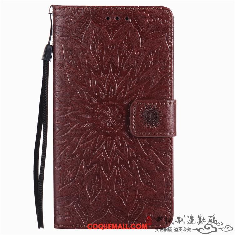 Étui Xiaomi Mi 8 Pro Étui En Cuir Protection Téléphone Portable, Coque Xiaomi Mi 8 Pro Rouge