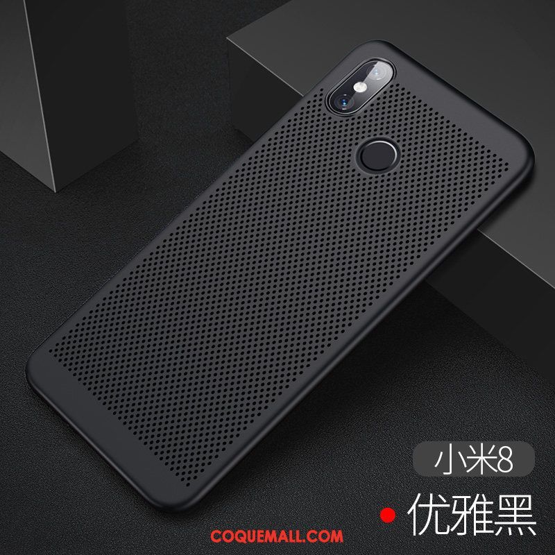 Étui Xiaomi Mi 8 Refroidissement Respirant Créatif, Coque Xiaomi Mi 8 Protection Difficile Beige