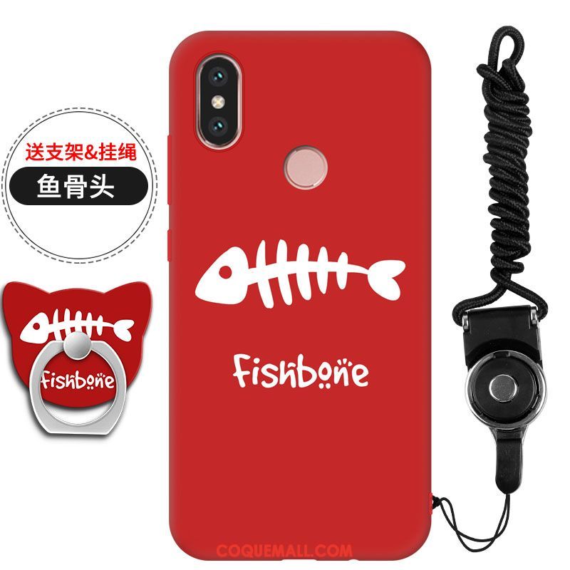 Étui Xiaomi Mi 8 Rouge Fluide Doux Ornements Suspendus, Coque Xiaomi Mi 8 Incassable Téléphone Portable Beige