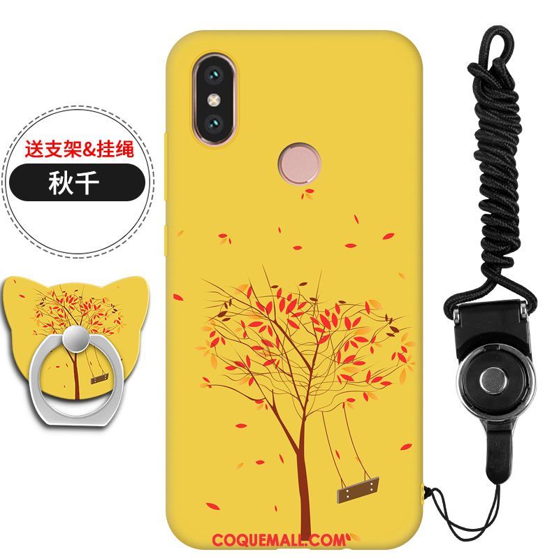 Étui Xiaomi Mi 8 Rouge Fluide Doux Ornements Suspendus, Coque Xiaomi Mi 8 Incassable Téléphone Portable Beige