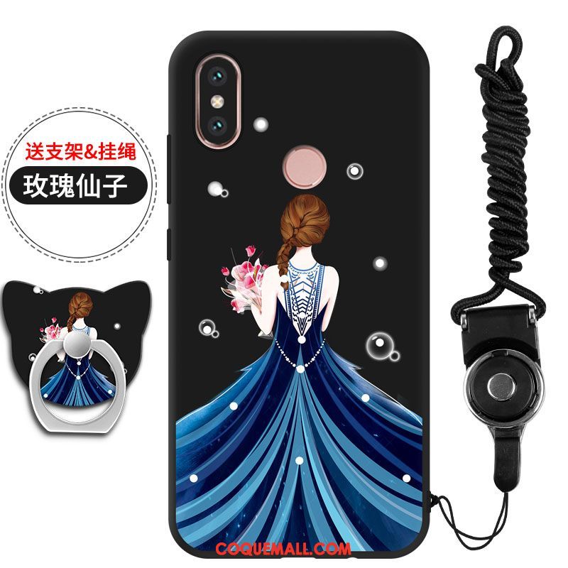 Étui Xiaomi Mi 8 Rouge Fluide Doux Ornements Suspendus, Coque Xiaomi Mi 8 Incassable Téléphone Portable Beige