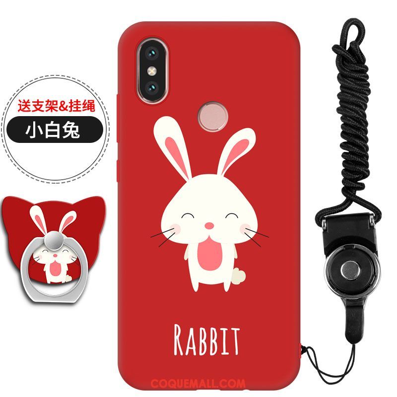 Étui Xiaomi Mi 8 Rouge Fluide Doux Ornements Suspendus, Coque Xiaomi Mi 8 Incassable Téléphone Portable Beige