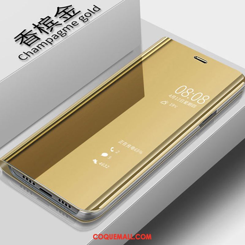 Étui Xiaomi Mi 8 Se Bleu Dormance Petit, Coque Xiaomi Mi 8 Se Tendance Clamshell Beige