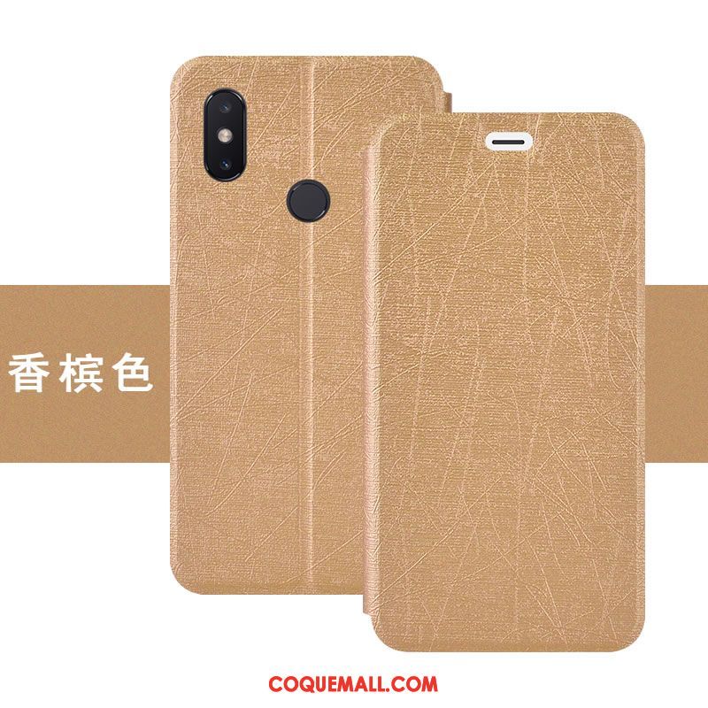 Étui Xiaomi Mi 8 Se Bleu Marin Petit Tout Compris, Coque Xiaomi Mi 8 Se Fluide Doux Étui En Cuir Beige