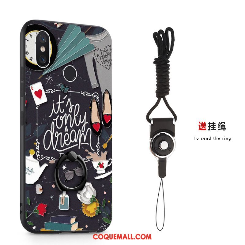 Étui Xiaomi Mi 8 Se Dessin Animé Ornements Suspendus Gris, Coque Xiaomi Mi 8 Se Téléphone Portable Support Beige