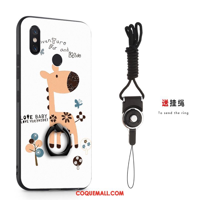 Étui Xiaomi Mi 8 Se Dessin Animé Ornements Suspendus Gris, Coque Xiaomi Mi 8 Se Téléphone Portable Support Beige