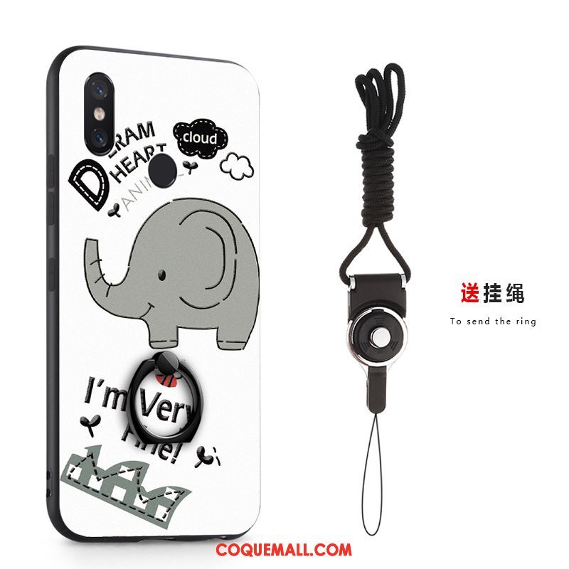 Étui Xiaomi Mi 8 Se Dessin Animé Ornements Suspendus Gris, Coque Xiaomi Mi 8 Se Téléphone Portable Support Beige
