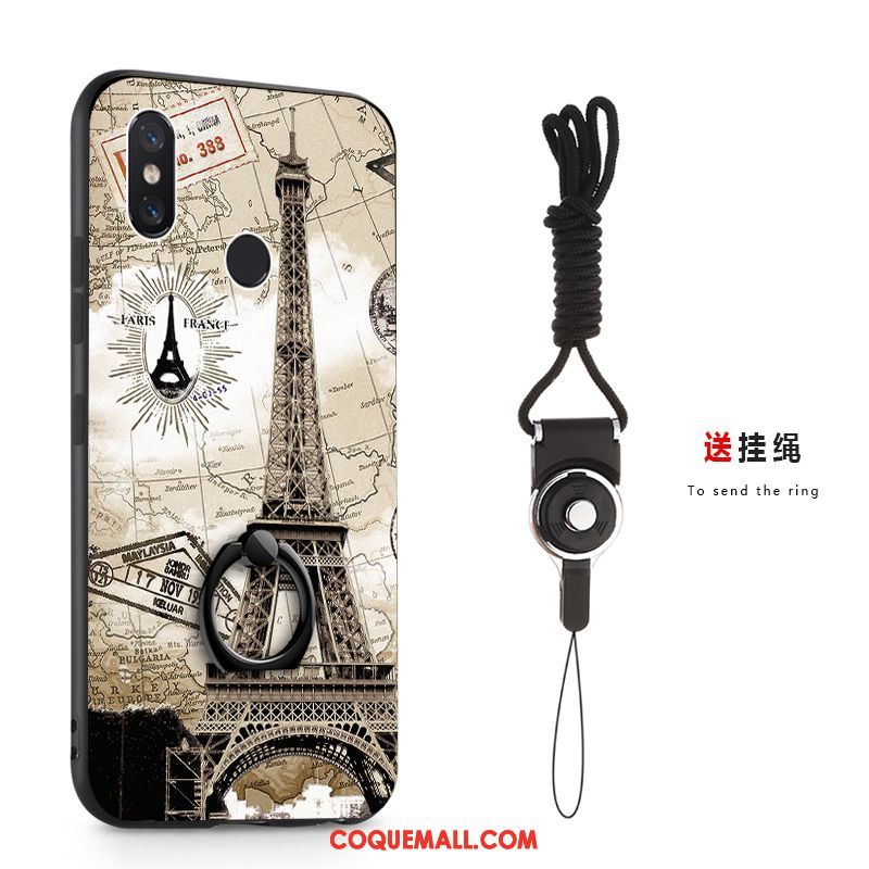 Étui Xiaomi Mi 8 Se Dessin Animé Ornements Suspendus Gris, Coque Xiaomi Mi 8 Se Téléphone Portable Support Beige