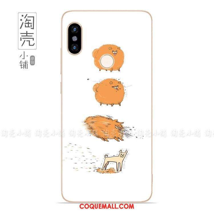 Étui Xiaomi Mi 8 Se Drôle Petit Dessin Animé, Coque Xiaomi Mi 8 Se Blanc Créatif Beige