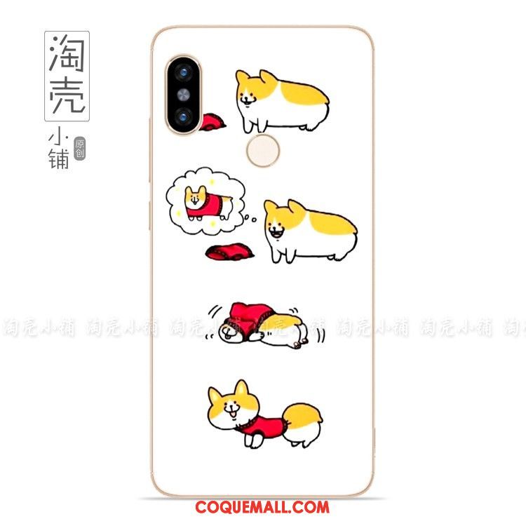 Étui Xiaomi Mi 8 Se Drôle Petit Dessin Animé, Coque Xiaomi Mi 8 Se Blanc Créatif Beige