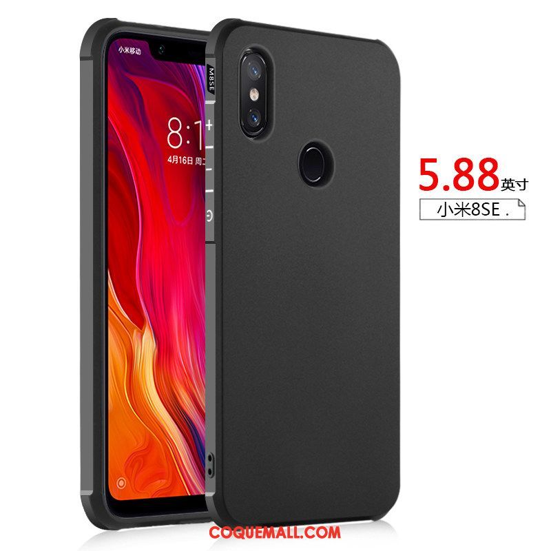 Étui Xiaomi Mi 8 Se Fluide Doux Tout Compris Petit, Coque Xiaomi Mi 8 Se Épaissir Silicone Beige