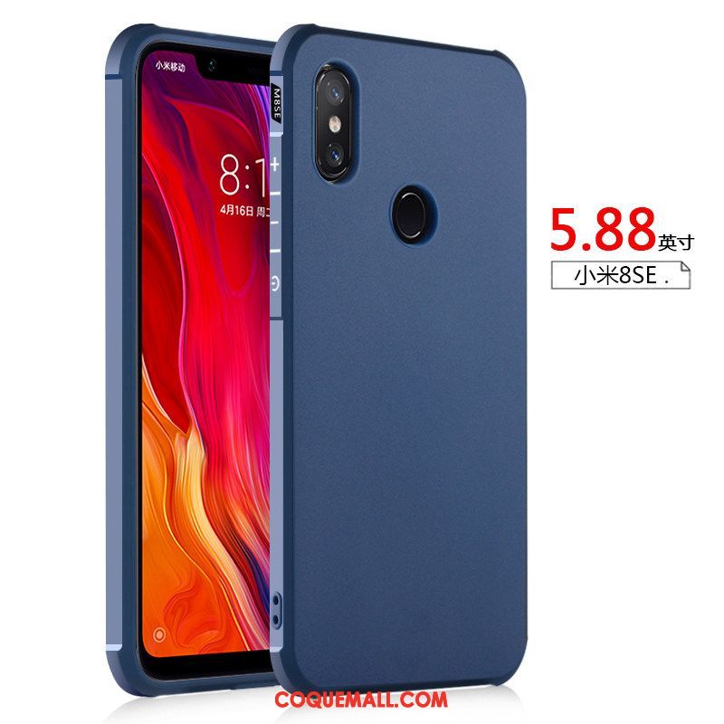 Étui Xiaomi Mi 8 Se Fluide Doux Tout Compris Petit, Coque Xiaomi Mi 8 Se Épaissir Silicone Beige